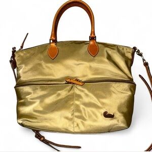 Dooney & Bourke Green Nylon Satchel Bag